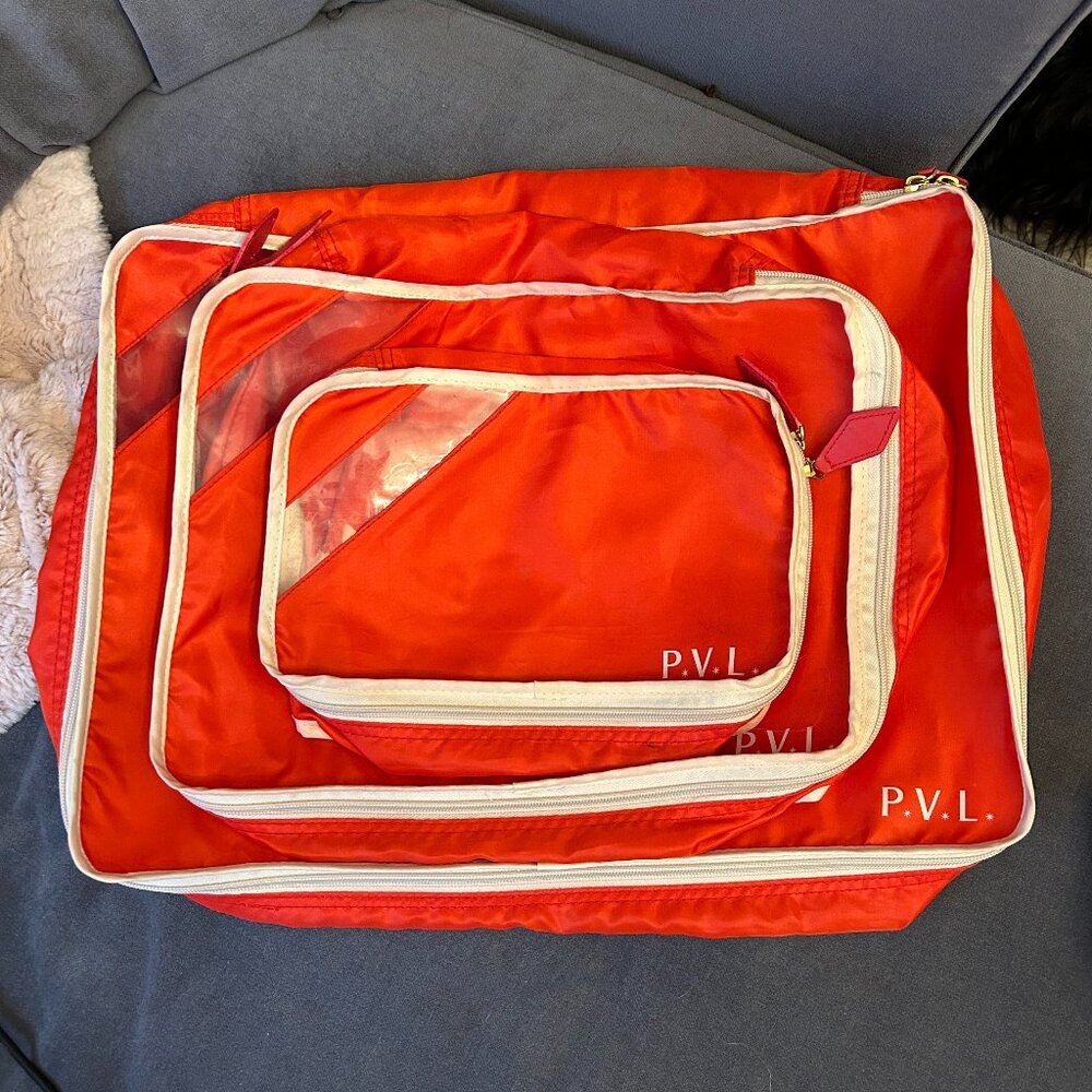 Paravel packing cubes, set of 3 in rare original orange color